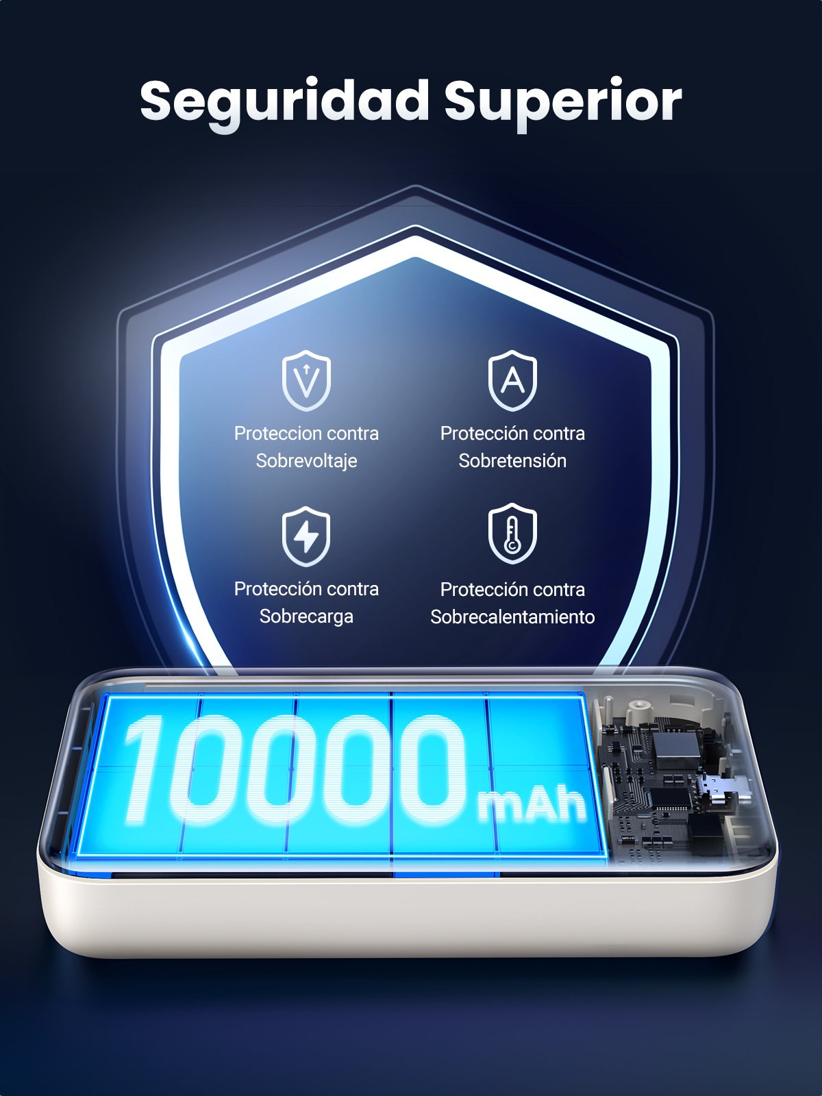EAN 6941876222087 - Ugreen 25208 batería externa 10000 mAh Cargador inalámbrico Beige imagen 20