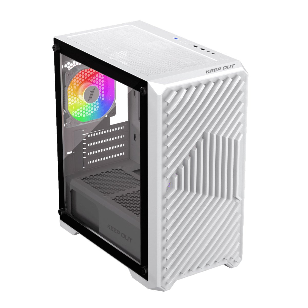 EAN 8435099533573 - KeepOut XC-220W GLASS carcasa de ordenador Blanco imagen 2