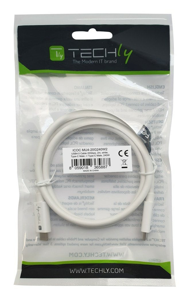 Techly Usb 4.0 Cable 20g 240w 2m
