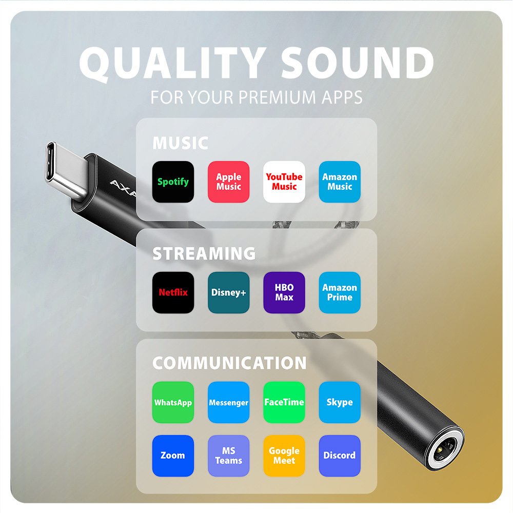 EAN 8595247908193 - Axagon ADA-HC cable de audio 0,1 m 3,5mm USB Tipo C Negro imagen 8