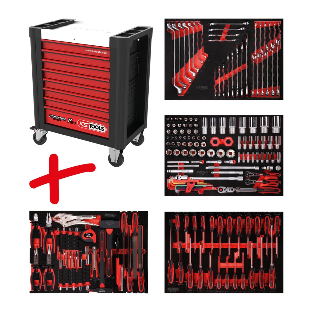 Juego De Carros De Taller Ks Tools Performanceplus P10