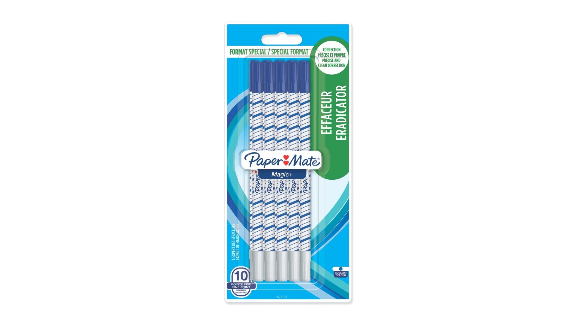 EAN 3026980273408 - Papermate Magic+ pluma estilográfica Azul, Blanco 10 pieza(s) imagen 1