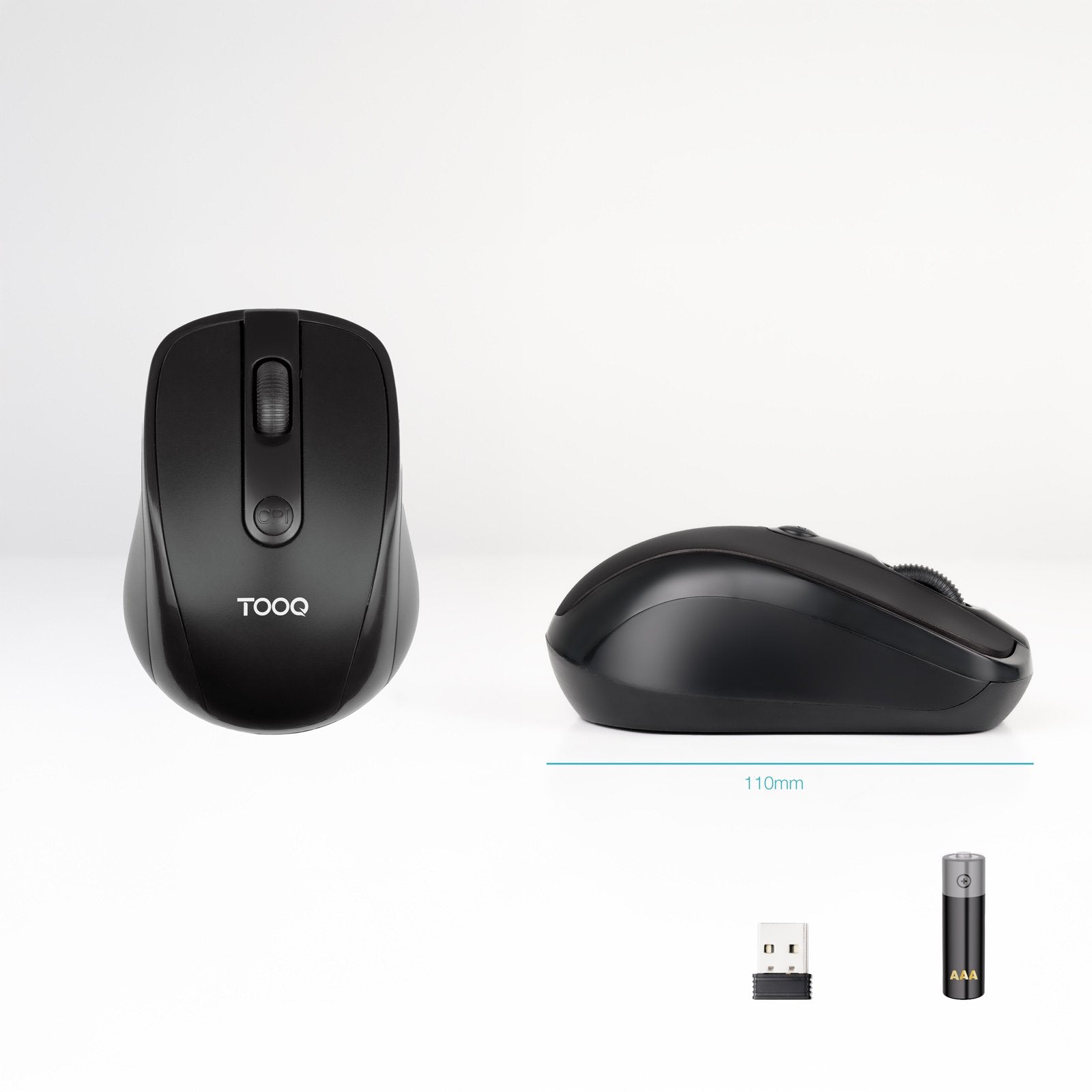 Ratón Inalámbrico Tooq Tqmw-1103-B Hasta 1600 Dpi