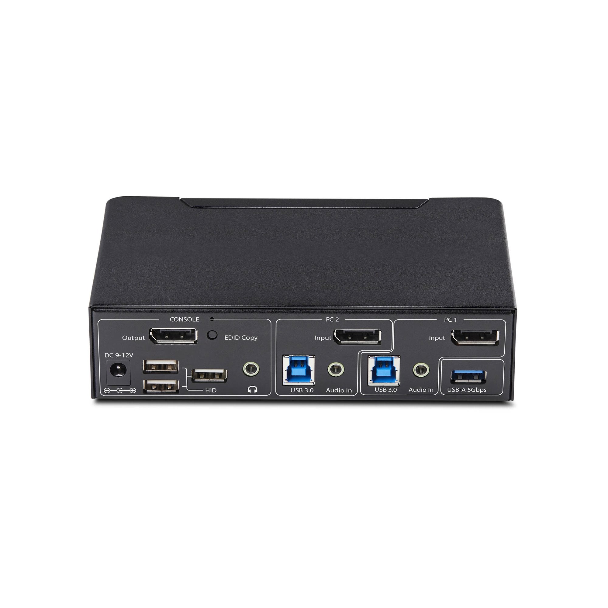 Startech.Com 2-Port Displayport Kvm Switch 4k 60hz Dp 1.2 Hdcp 1.4 Edid Management 2-Port Usb 3.0 Hub Dp Kvm Umschalter