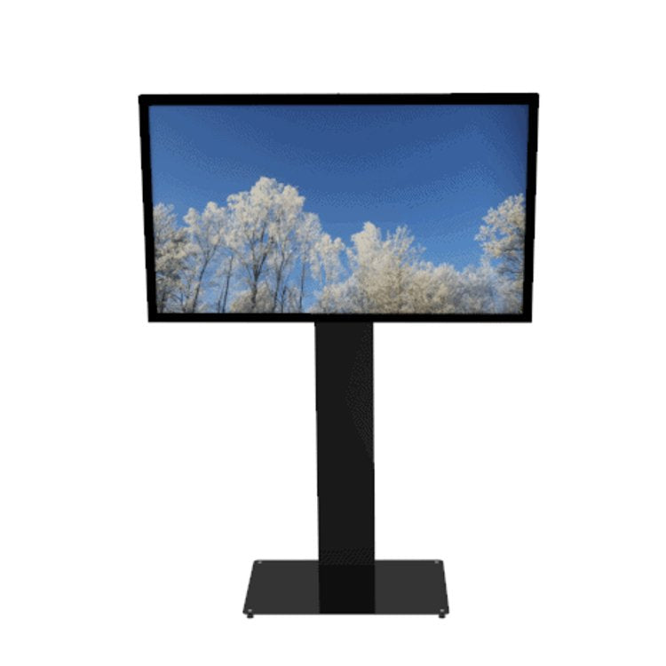 Hi-Nd Floorstand Glass Universal 49"- 65" - Instalación - Para Lcd-Display - Metal - Negro, Ral 9005 - Tamaño De Pantalla: 124.5-165.1 Cm (49"-65")