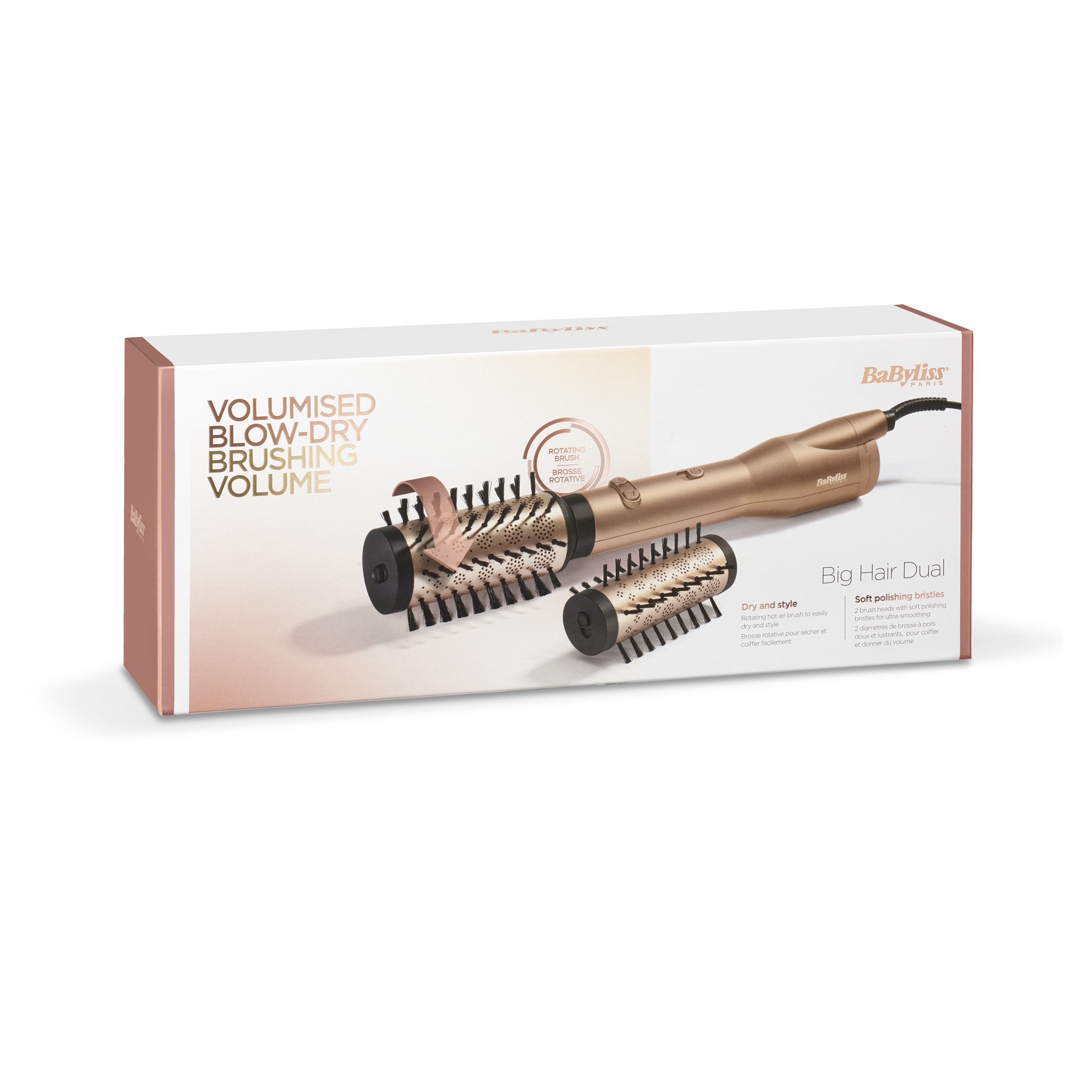 EAN 3030050153804 - BaByliss Big Hair Dual - Gold Edition Cepillo de aire caliente Caliente Oro 650 W 2,5 m imagen 8