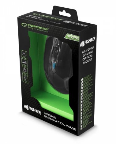 Esperanza Egm205b Mx205 Fighter - Raton Gaming Optical Usb - Azul