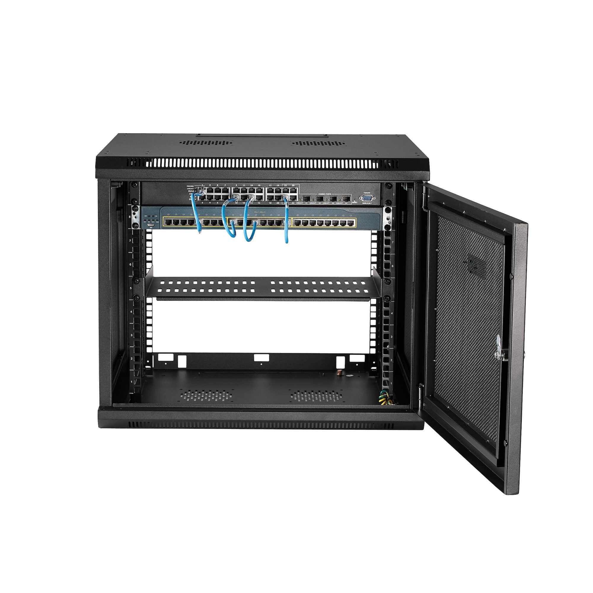 EAN 0065030870115 - StarTech.com RK920WALM armario rack Bastidor de pared Negro imagen 5