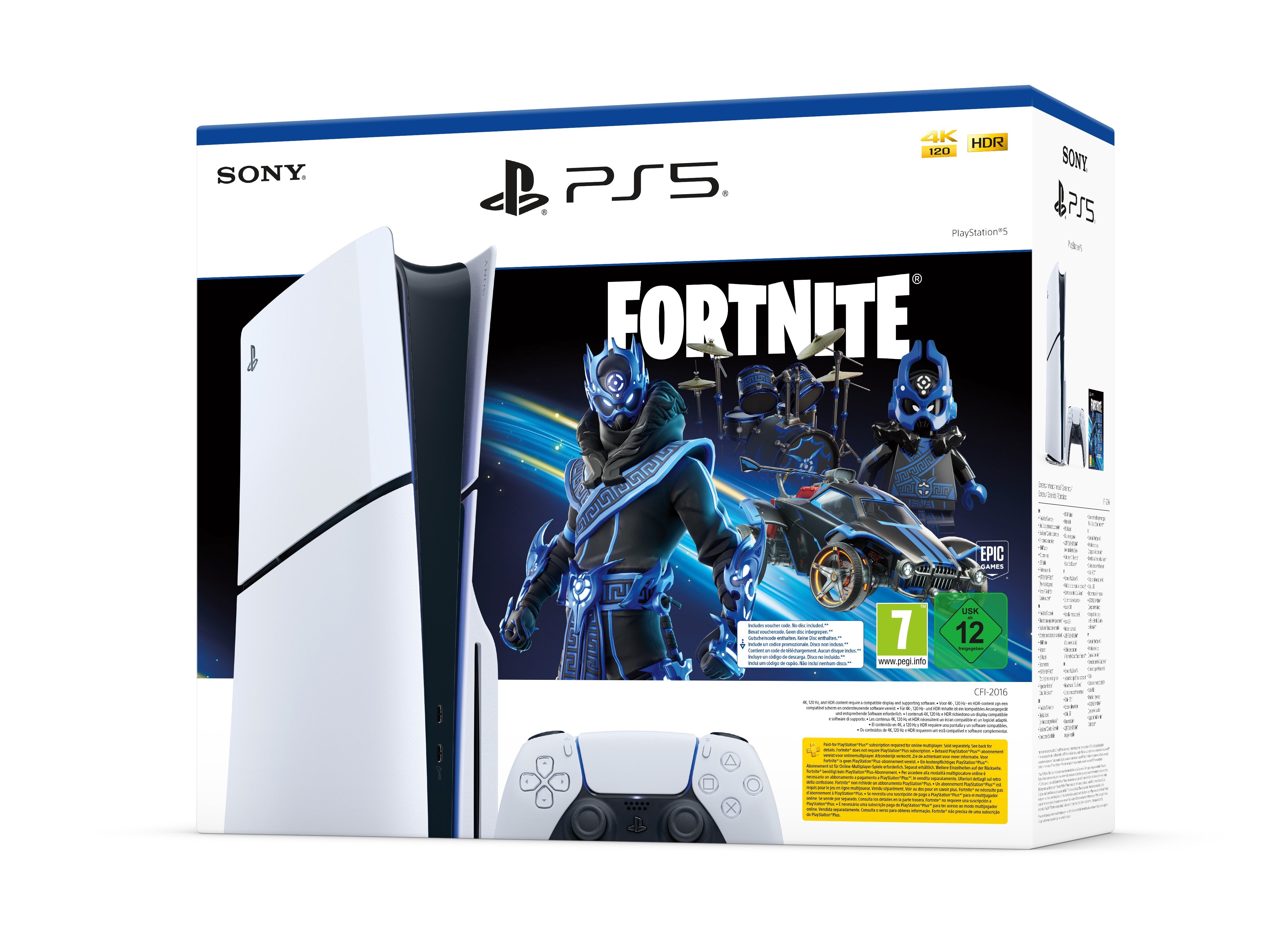 EAN 711719593423 - Sony Playstation 5 Slim Fortnite 1 TB Wifi Negro, Blanco imagen 1