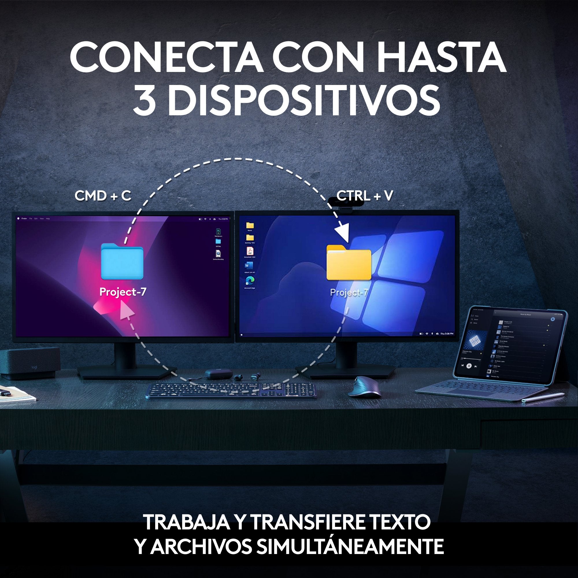 EAN 5099206112452 - Logitech 920-011610 teclado Ratón incluido Oficina Bluetooth QWERTY Español Grafito imagen 16