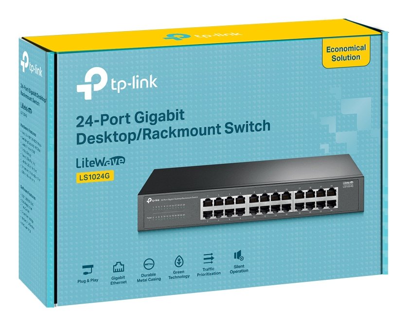 Switch No Gestionable Tp-Link Ls1024g 24p 24xlangb Montaje En Rack