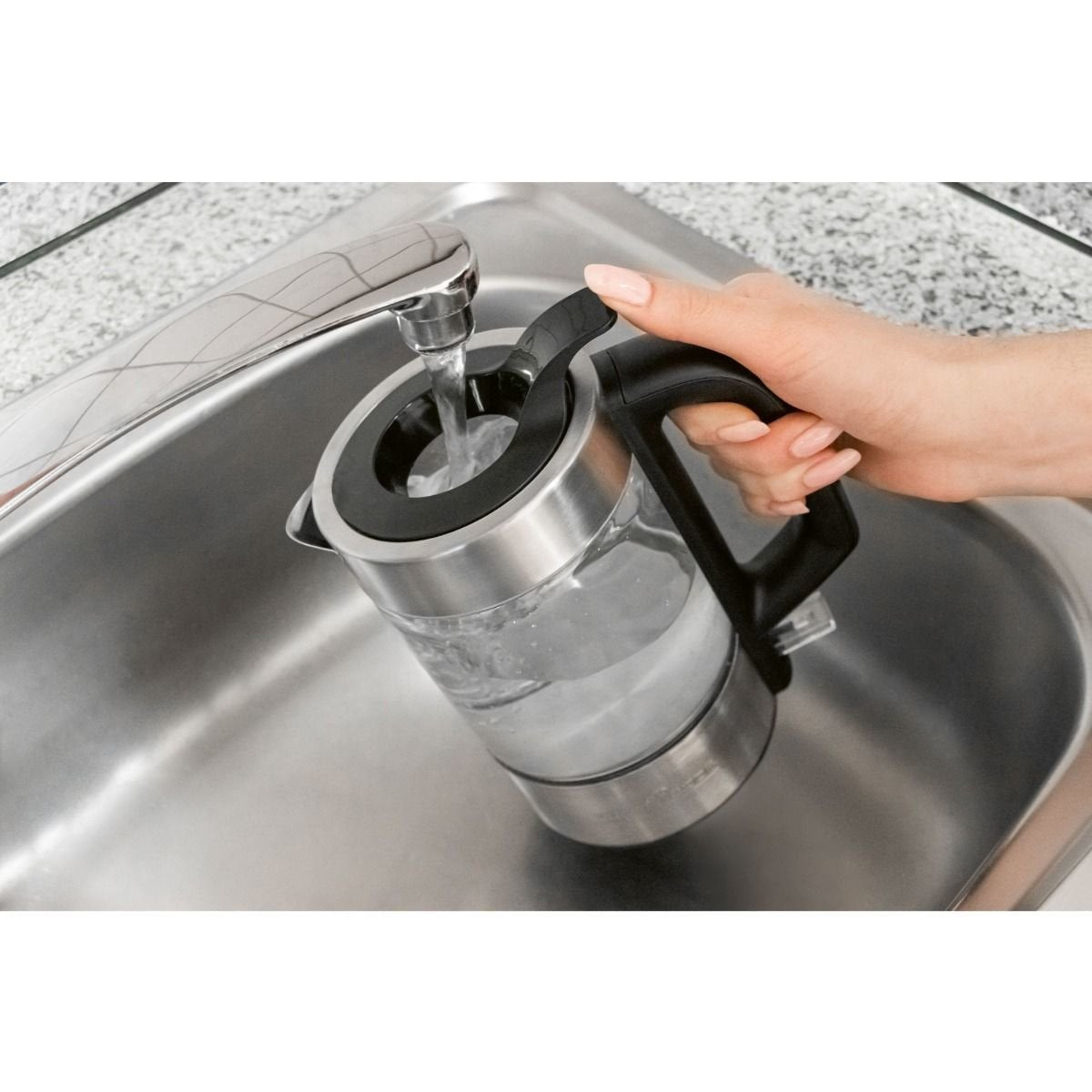 Proficook Pc-Wks 1229 G Tetera Eléctrica 1 L 1600 W Acero Inoxidable, Transparente