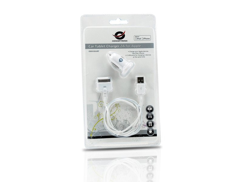 EAN 8714909026048 - Conceptronic CUSBCAR2ASET cargador de dispositivo móvil MP3, MP4, Smartphone, Tableta Blanco Encendedor d imagen 5
