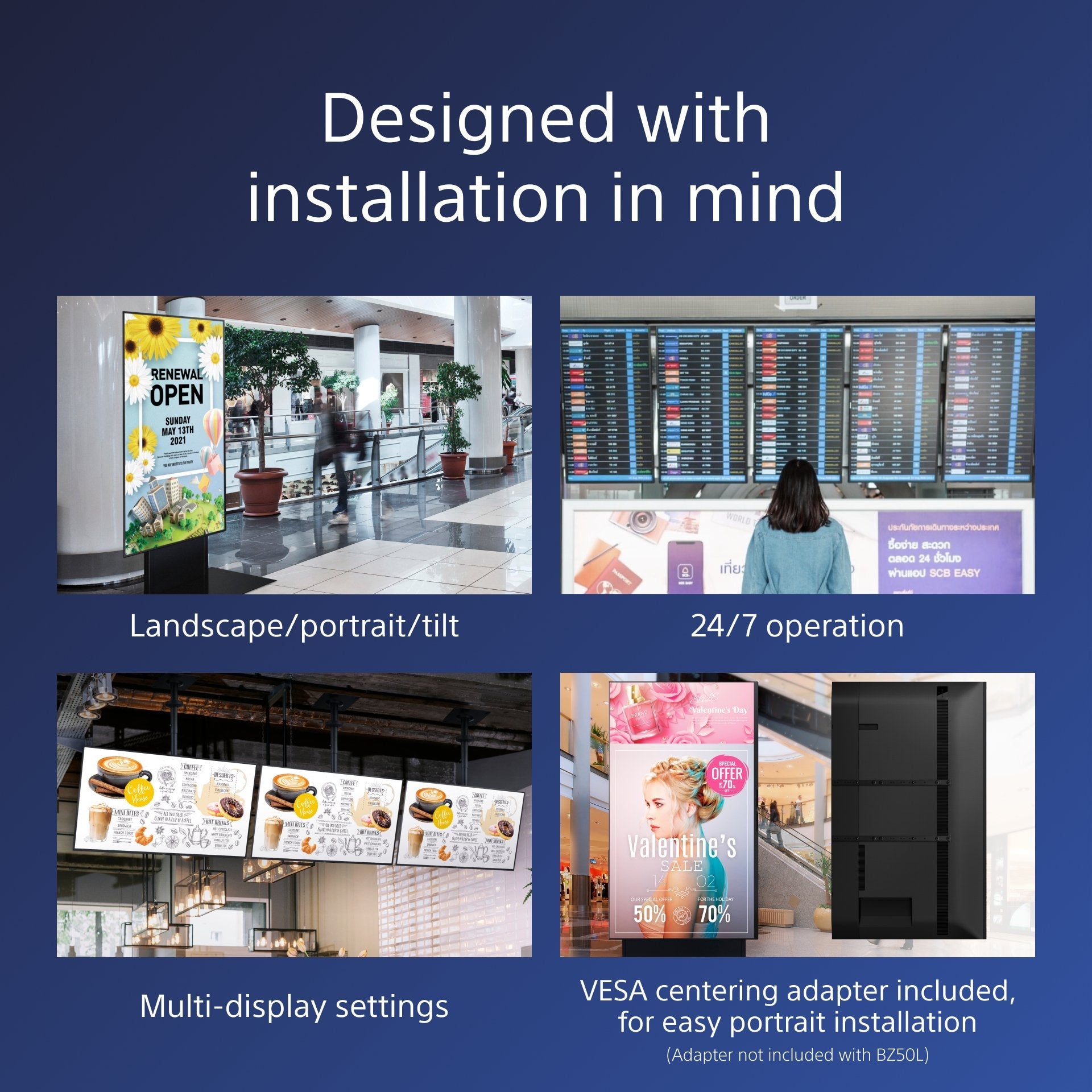 Sony Fw-85bz40l Pantalla De Señalización 2,16 M (85") Lcd Wifi 650 Cd / M² 4k Ultra Hd Negro Android 24/7