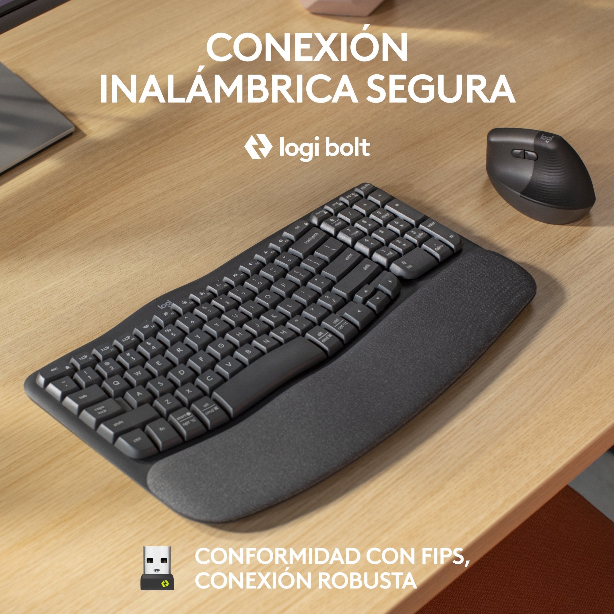 EAN 5099206117259 - Logitech Wave Keys for Business teclado Oficina RF Wireless + Bluetooth QWERTY Español imagen 7
