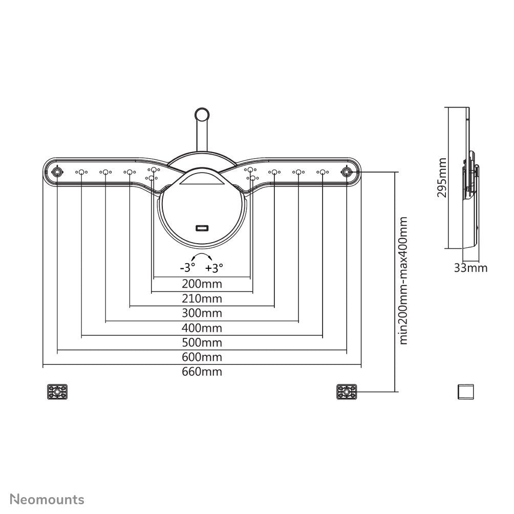 Soporte Neomounts Oled-W600black De Pared Para Tv 32-70" - Fijo