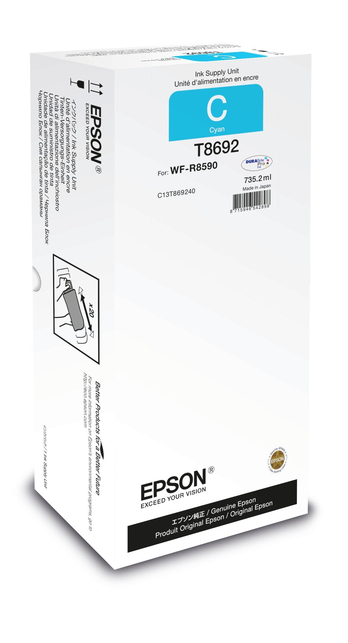 Epson Unidad De Suministro De Tinta T8692 Cyan Xxl