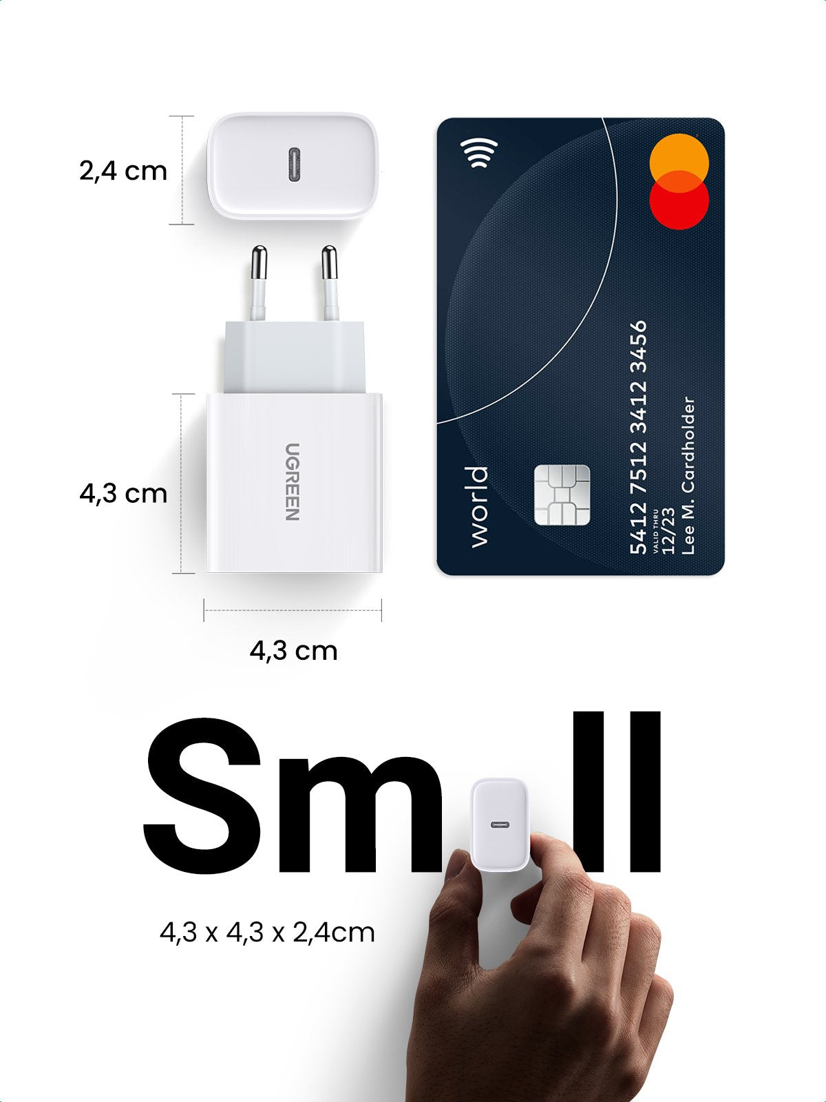 EAN 6957303864508 - Ugreen 60450 cargador de dispositivo móvil Universal Blanco Corriente alterna Carga rápida Interior imagen 10