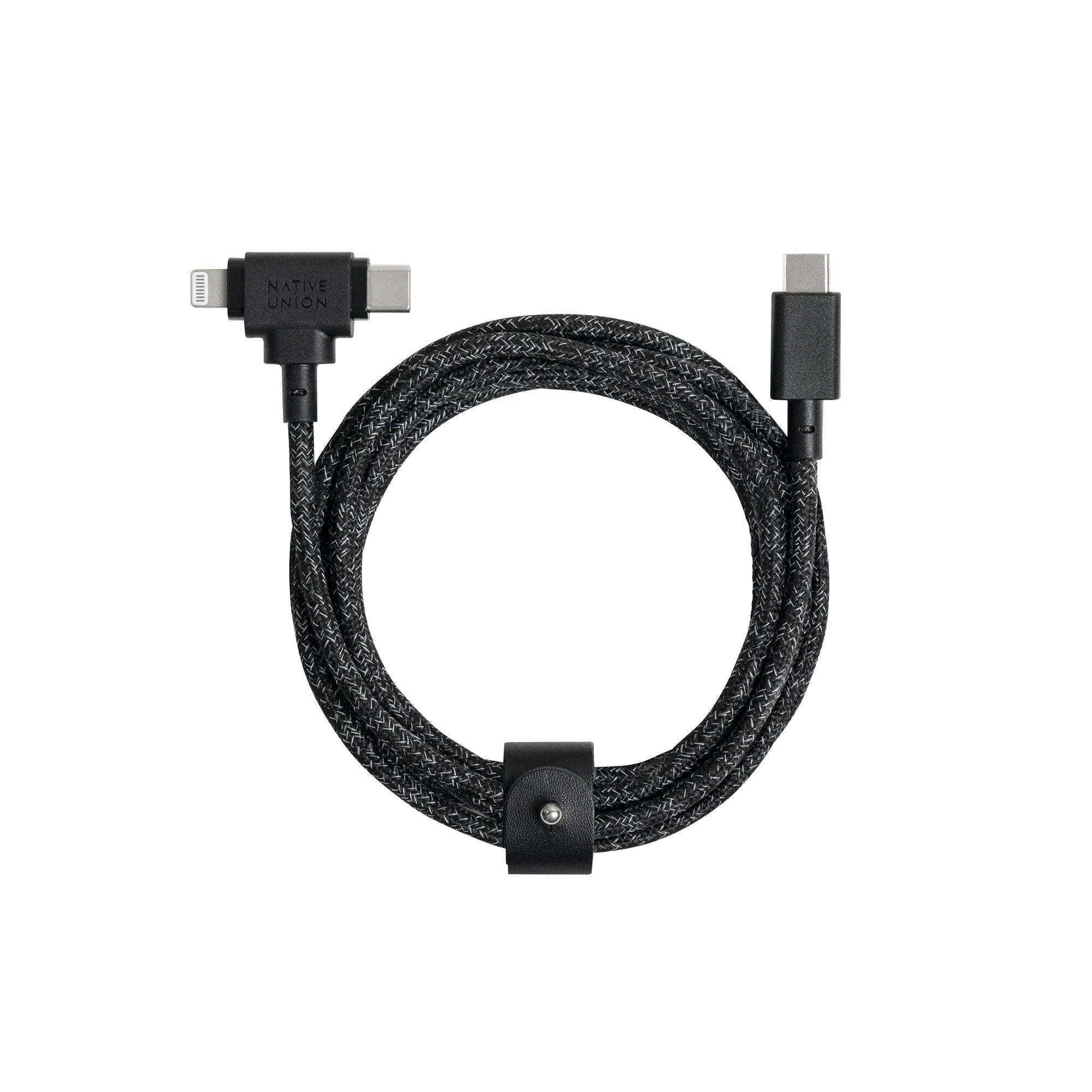 EAN 4895200448563 - Native Union Belt Cable Duo cable USB 1,5 m USB C USB C/Lightning Negro imagen 1