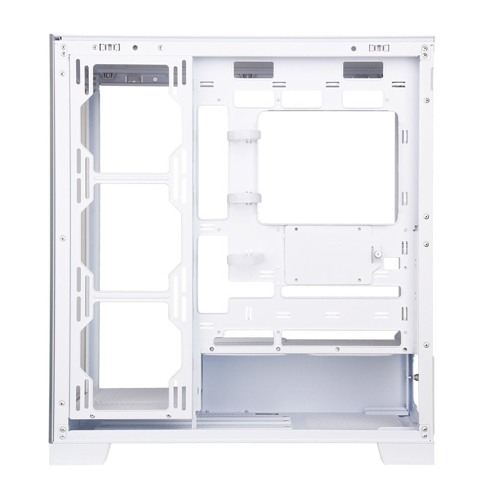 Abysm Danube Sava H500 White Caja Torre Atx, Itx, Micro Atx - Lateral Y Frontal Cristal Templado - 3.5" Y 2.5" - Usb-A,