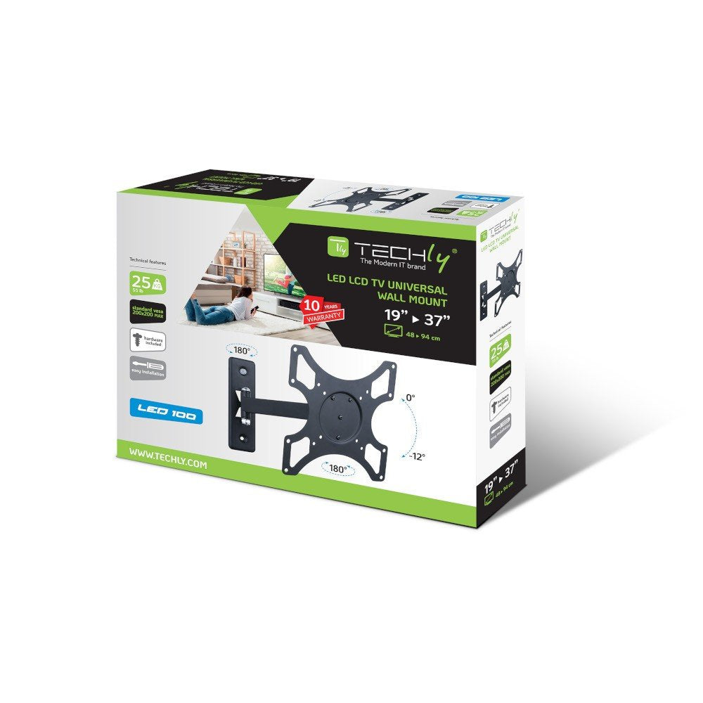 Techly Ica-Lcd 2901 Soporte De Pared Para Pantalla Plana 94 Cm (37") Negro