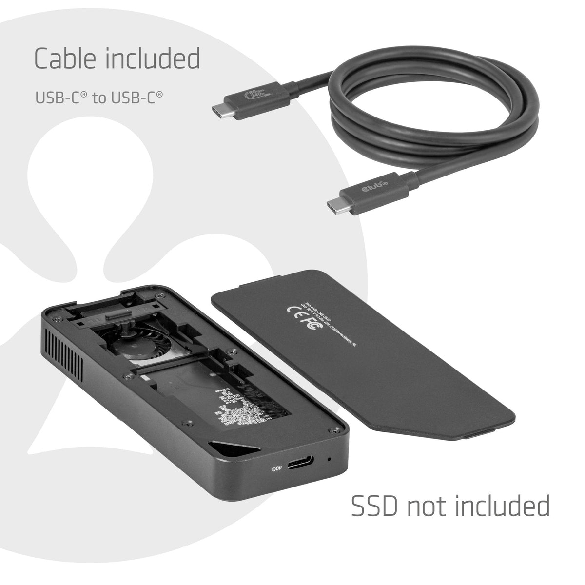 Club3d Ssd Carcasa M.2 Con Ventilador Usb4, Nvme Retail