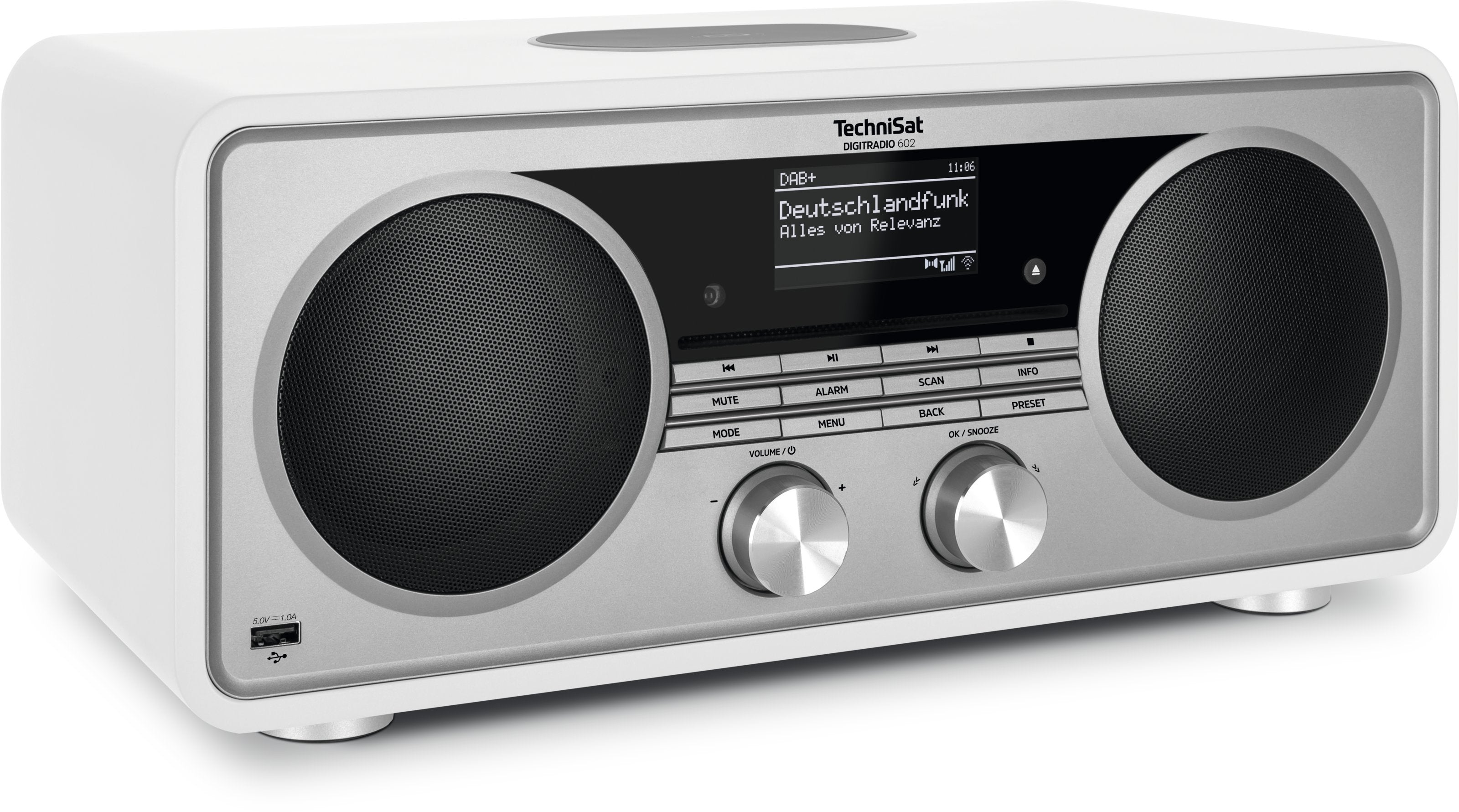 Radio Technisat Digitradio 602 Internet Analógico Y Digital Plata, Blanco