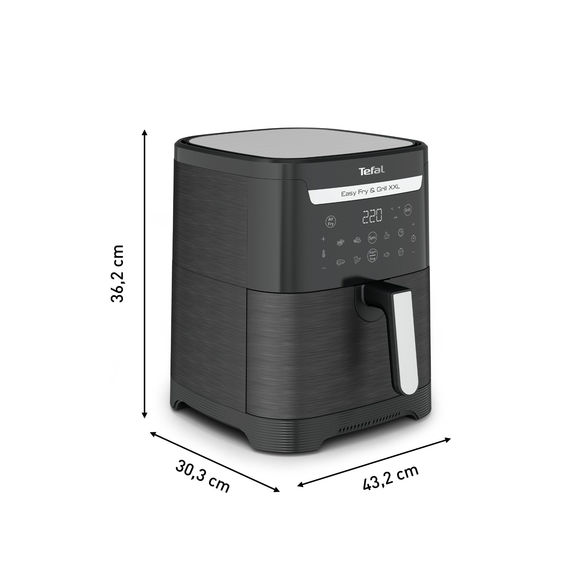 Tefal Ey8018 Easy Fry & Grill Xxl Heiáluftfritteuse Schw