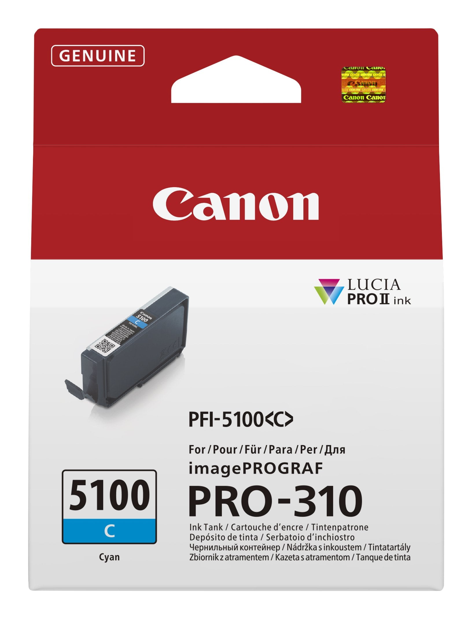 EAN 4549292242966 - Canon PFI-5100 C cartucho de tinta 1 pieza(s) Original Cian imagen 1