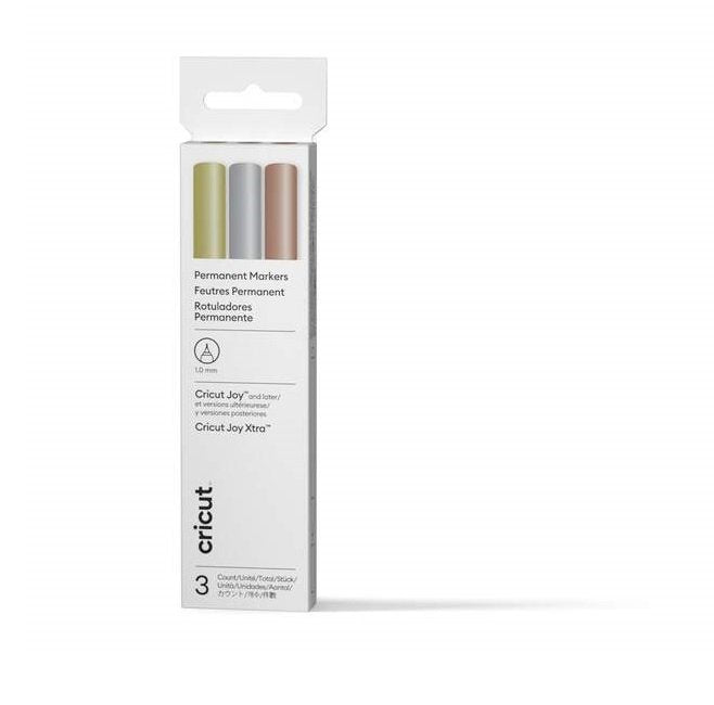 Cricut 2011934 Marcador Permanente Cobre, Oro, Plata 3 Pieza(S)