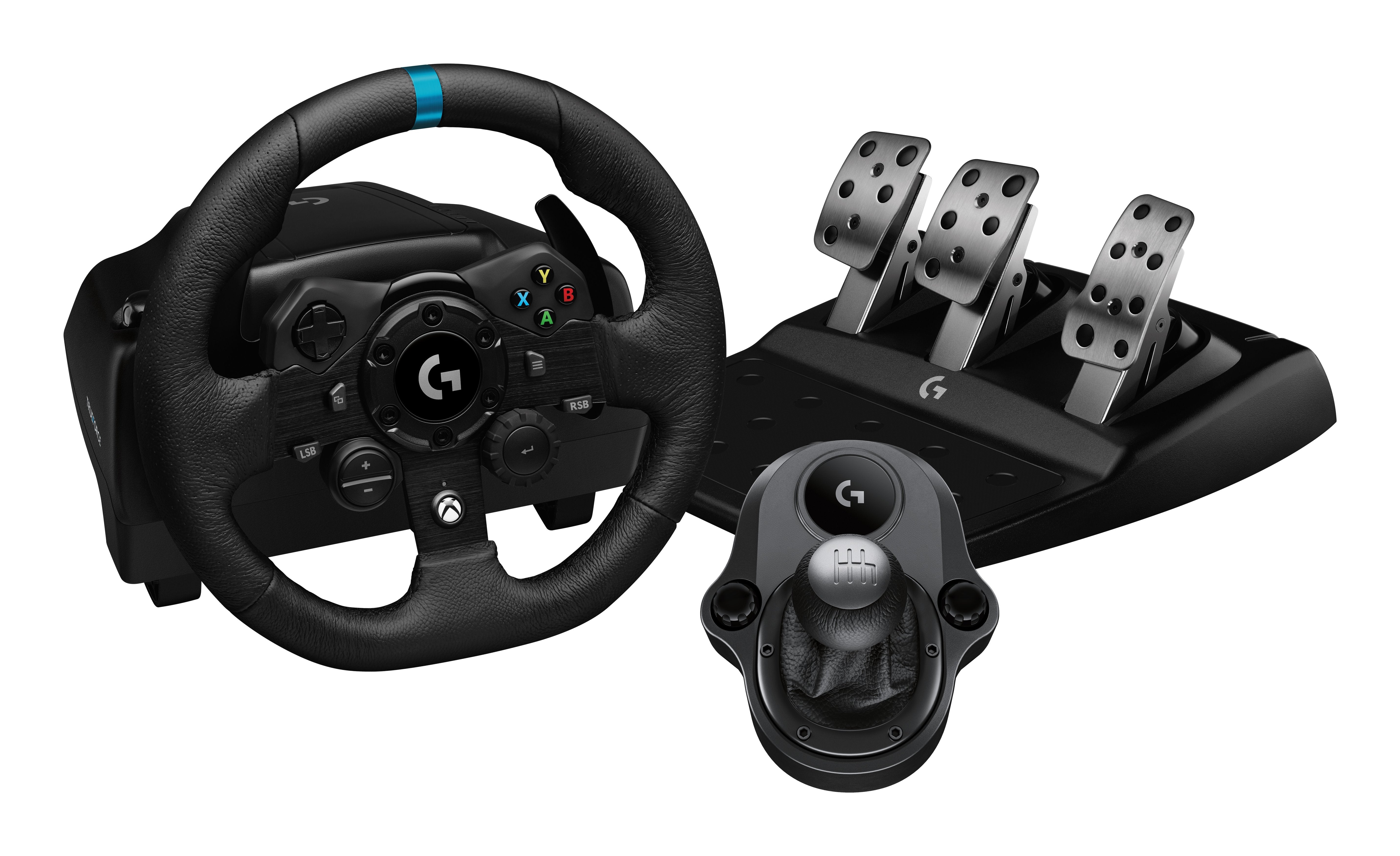 Logitech G G923 Se Negro Usb 2.0 Volante + Pedales + Palanca De Control Xbox, Xbox One, Xbox Series S, Xbox Series X
