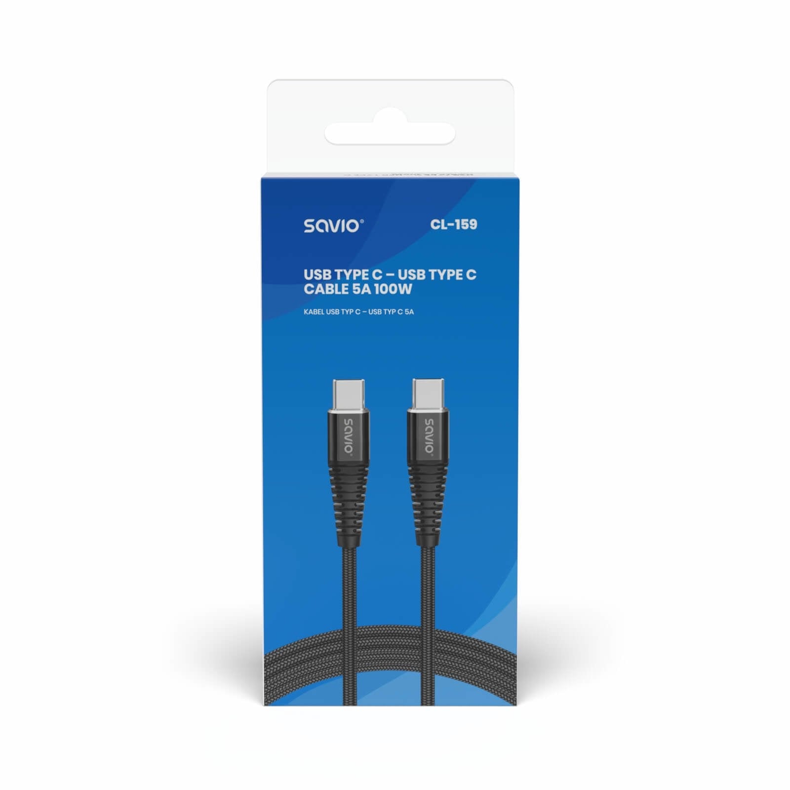 Cable Savio Usb Tipo C - Usb Tipo C 5a 1m Cl-159