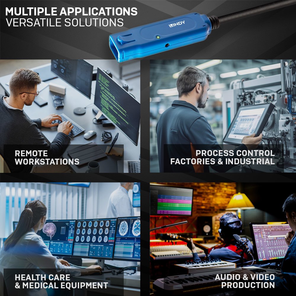 EAN 4002888433815 - Lindy 43381 cable USB USB 3.2 Gen 1 (3.1 Gen 1) 8 m USB C USB A Negro, Azul imagen 3