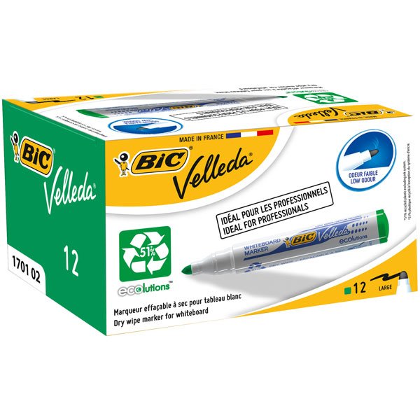 EAN 3086121701023 - BIC Whiteboard Velleda ECOlutions 1701 marcador 12 pieza(s) Verde imagen 2