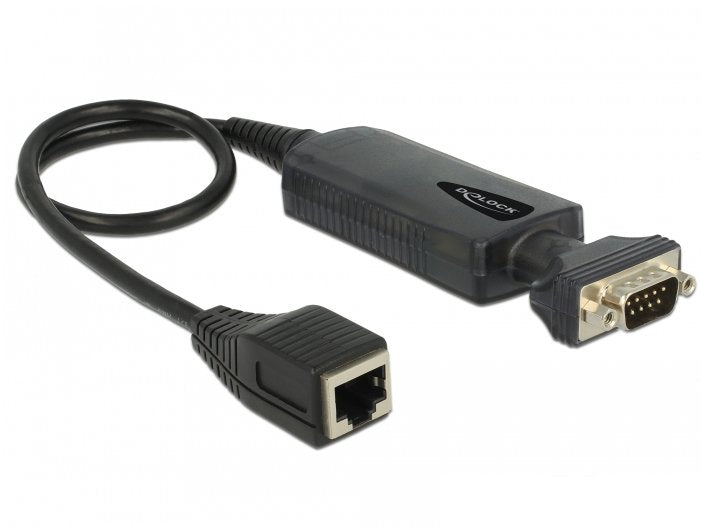 Konverter Ethernet Lan Rj45 10 100 Mbps Buchse Zu Seriell Rs-232 Db9 Stecker Mit Muttern