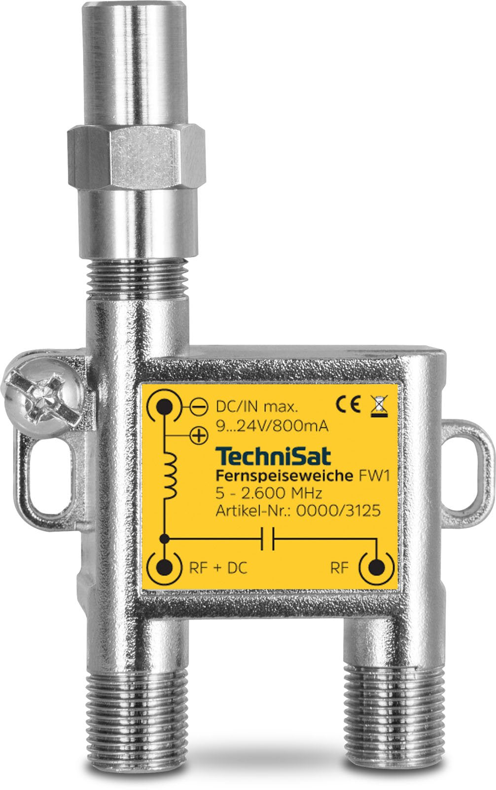 EAN 4019588031258 - TechniSat Power Inserter FW1 Divisor de señal para cable coaxial Plata imagen 1