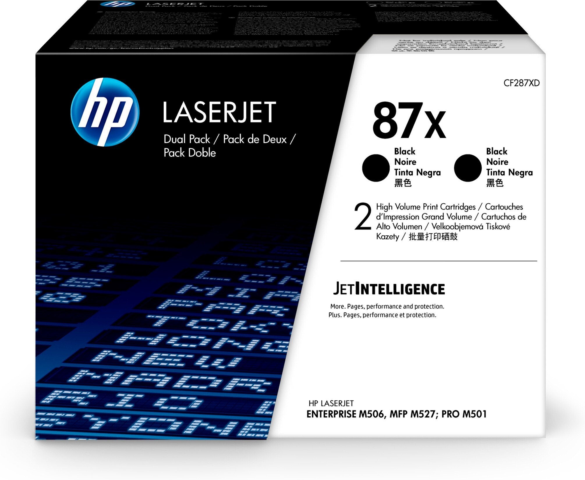 EAN 0190780576083 - HP 87X 2-pack High Yield Black Original LaserJet Toner Cartridges cartucho de tóner 2 pieza(s) imagen 1
