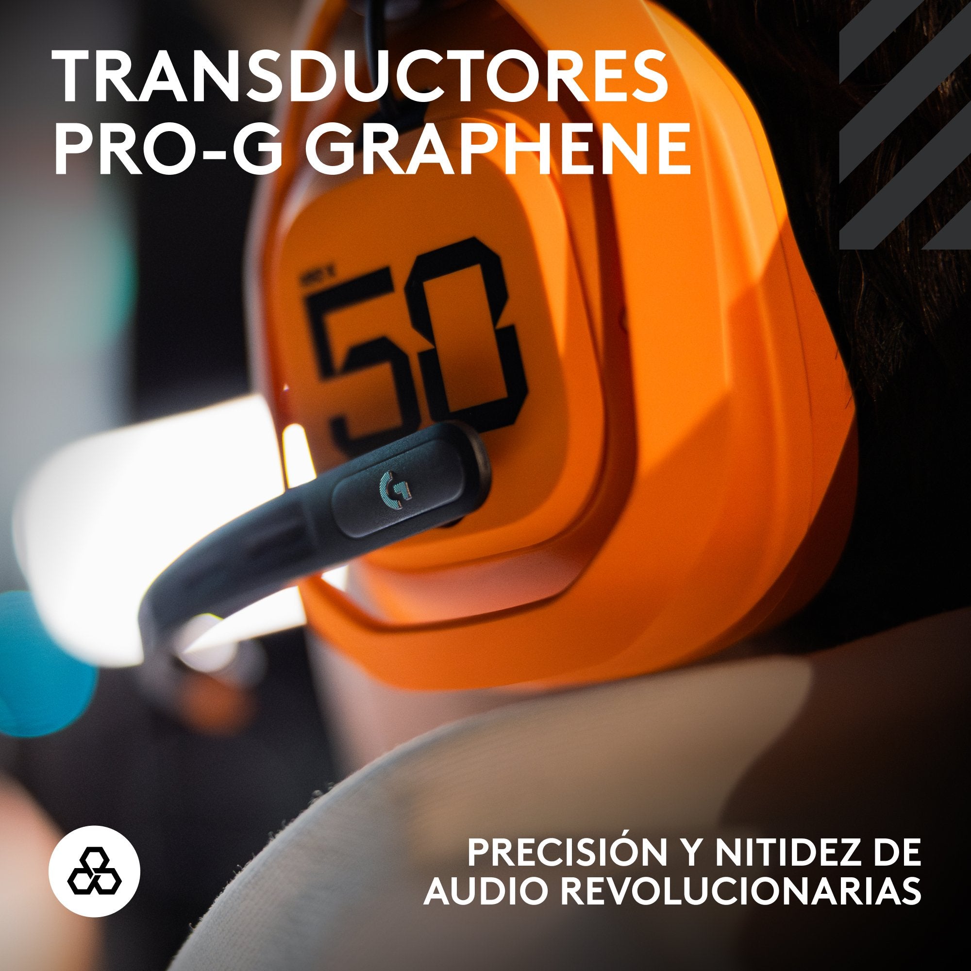 EAN 5099206132757 - Logitech G Astro A50 X LIGHTSPEED McLaren Edition Inalámbrico Diadema Juego Negro, Naranja imagen 4