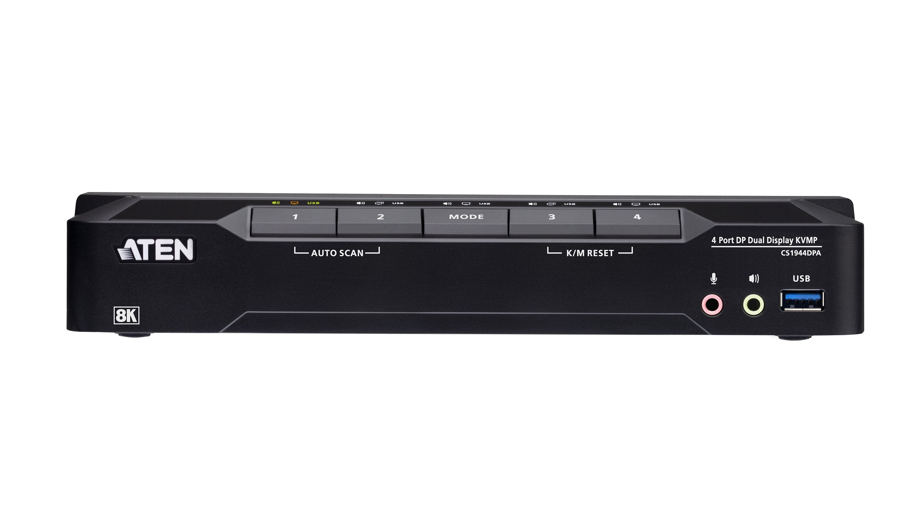 4-Port Usb 3.0 8k Dp Dual Display Kvmp Switch