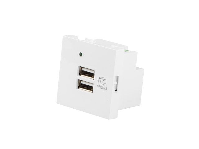 EAN 5901969423884 - Lanberg AC-4545-2XUSB2.1-W toma de corriente 2x USB Blanco imagen 4