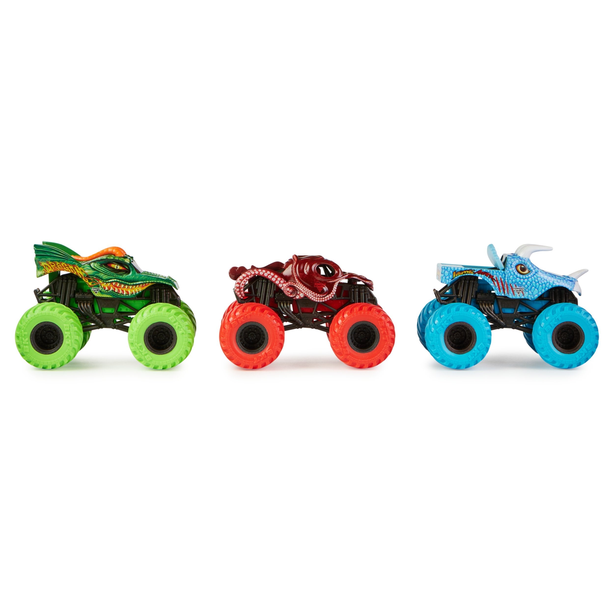 3 Vehículos De Juguete Spin Master Monster Jam Charged Beasts 3er-Pack, Spielfahrzeug 6065096