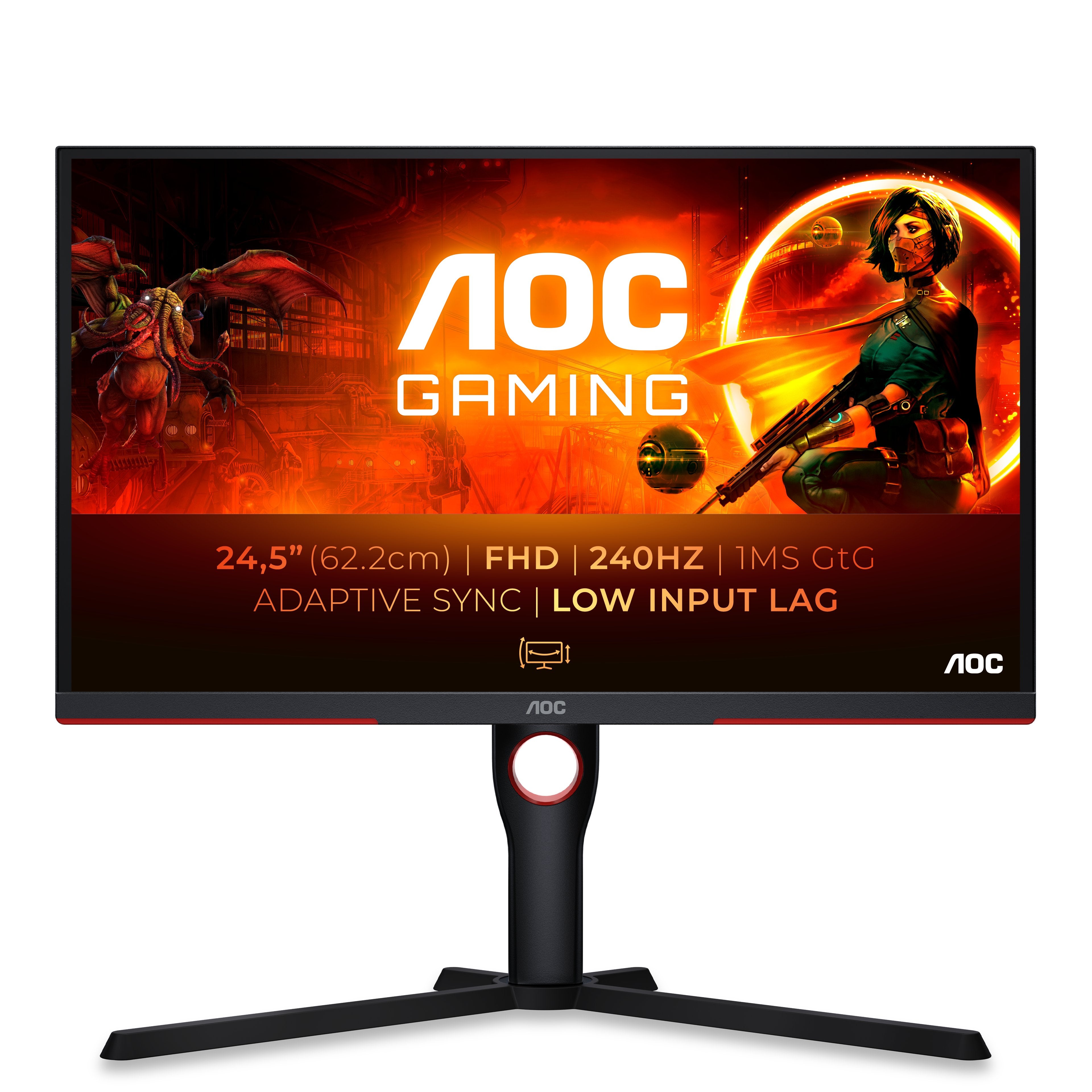 EAN 4038986140911 - AOC G3 25G3Z/69 pantalla para PC 62,2 cm (24.5") 1920 x 1080 Pixeles Negro, Rojo imagen 1