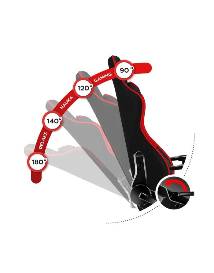 EAN 5903796010558 - Huzaro Ranger 6.0 Silla para videojuegos universal Asiento (de seguridad) de butaca Negro, Rojo imagen 10