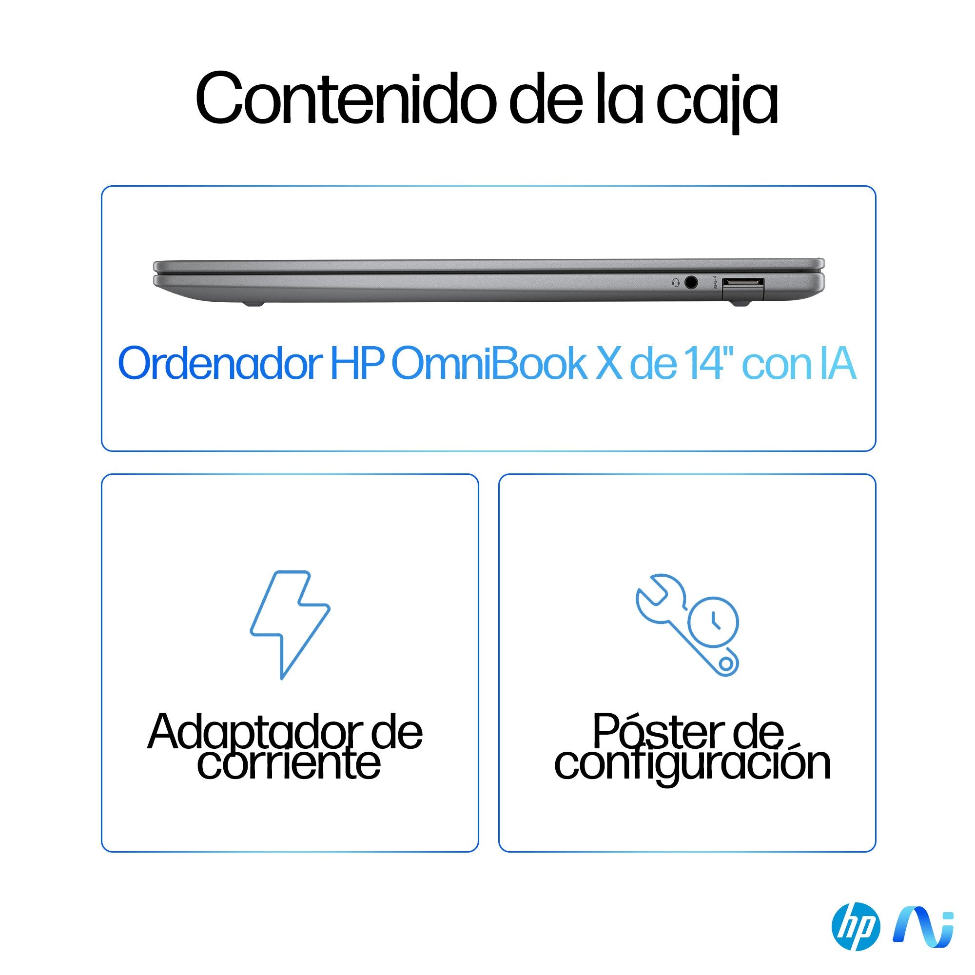 EAN 198701252245 - HP OmniBook X 14-fe0009ns Copilot+ PC Qualcomm Snapdragon X1E-78-100 Portátil 35,6 cm (14") Pantalla tácti imagen 6