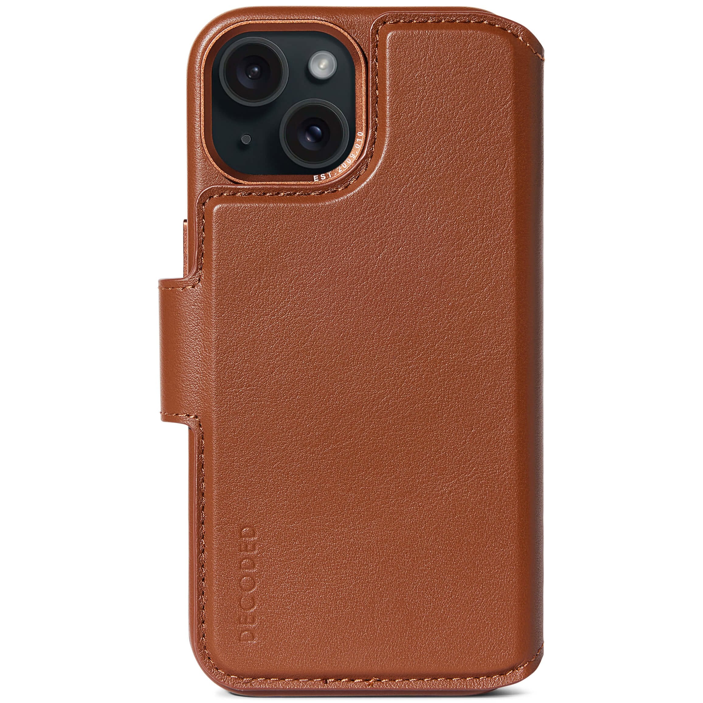 EAN 8720593010560 - Decoded D24IPO15PLDW5TN funda para teléfono móvil 17 cm (6.7") Funda cartera Marrón imagen 1