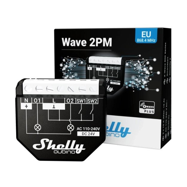 EAN 3800235269015 - Shelly Qubino WAVE 2PM Interruptor inteligente Negro imagen 3