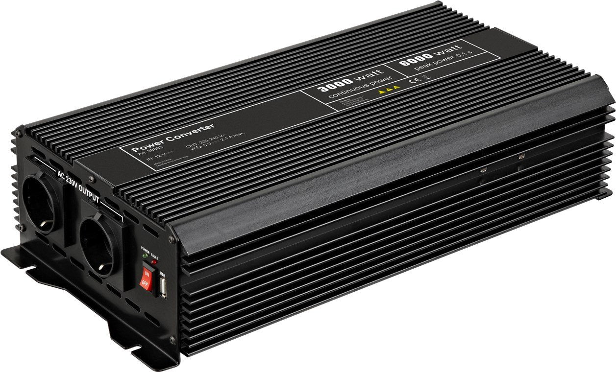 EAN 4040849588921 - Goobay 58892 adaptador e inversor de corriente Universal 3000 W Negro imagen 1