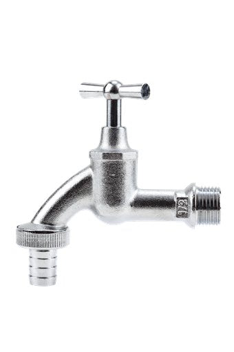 Grifo De Latón 1/2 "Cromado Gardena, Para Mangueras 13mm