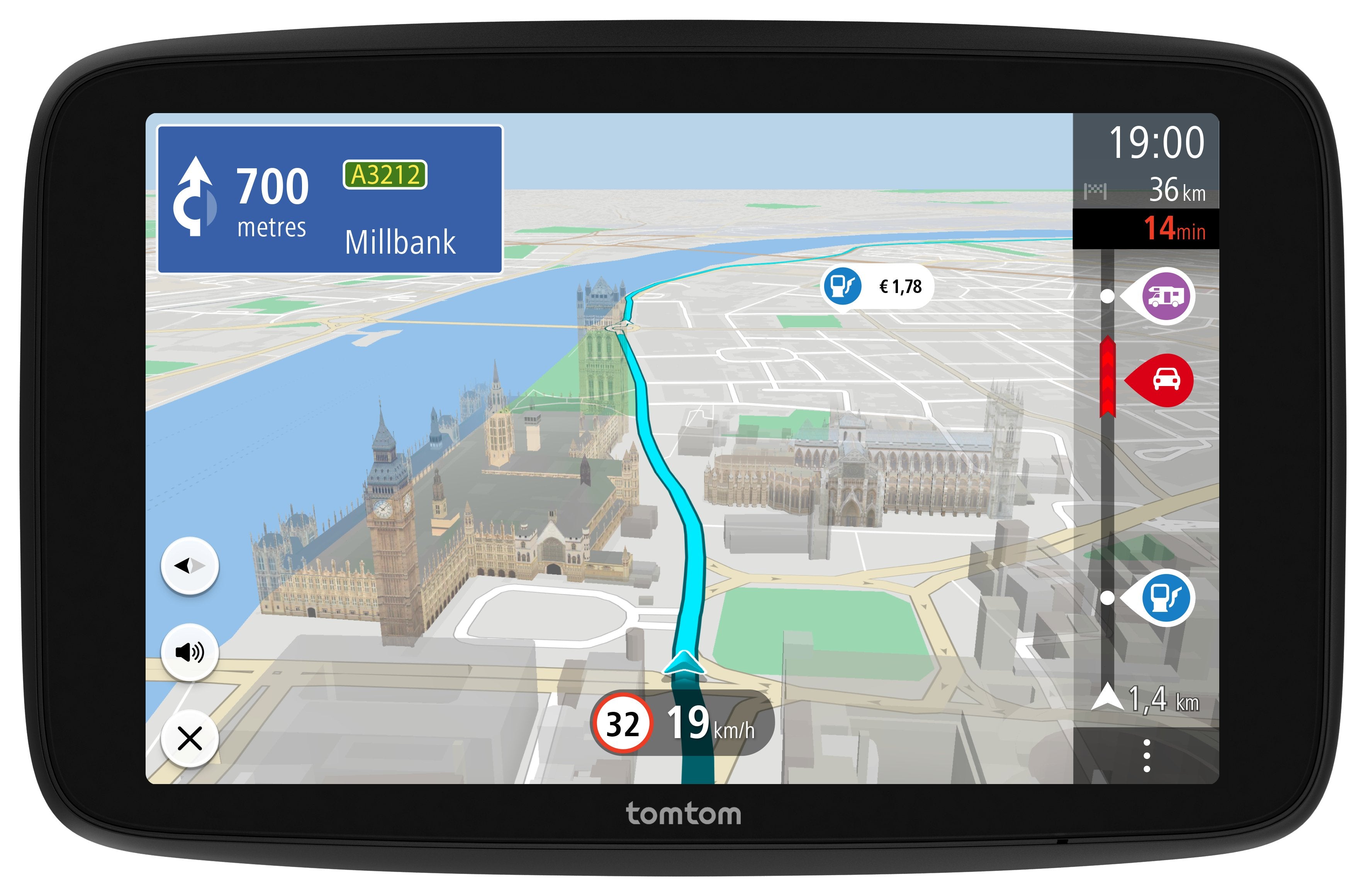 EAN 0636926106955 - TomTom GO Camper Max navegador Fijo 17,8 cm (7") Pantalla táctil 400 g Negro imagen 1