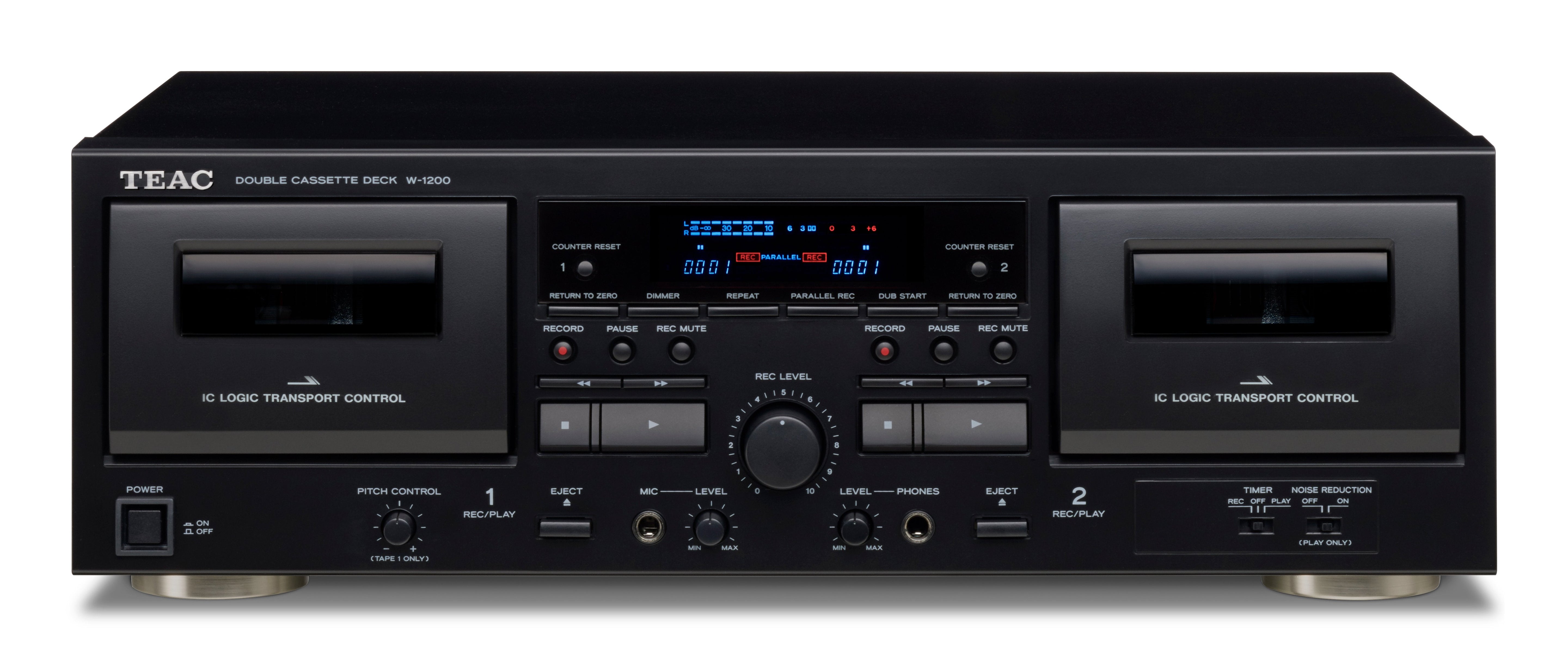 Teac W-1200 Doppel-Kassettendeck Usb-Ausgang Schwarz